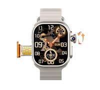 Carte Sim Réseau Android Smartwatch S9 Ultra 4g 2,2 Pouces Amoled 180 ° Caméra Rotative Gps Wifi Appel Global Montre Intelligente Hommes Ultra 5g - Type Gray-8gb 128gb
