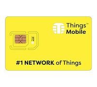 Carte SIM Things Mobile prépayée pour IoT et M2M avec couverture globale sans frais fixes. Idéale pour la domotique, les traceurs GPS, la télémétrie, les alarmes, les villes intelligentes
