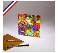 Carte simple Les Reine créée et imprimée en France - Forêt enchantée de papillons et de fleurs G