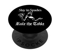 Carte « Slay in Spades Rule The Table Queen » PopSockets PopGrip Adhésif