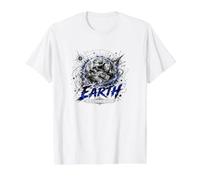 Carte Solaire Spatiale coordonnées de la Terre céleste Ra Dec T-Shirt Graphique avec Valeur, Homme, Blanc, M