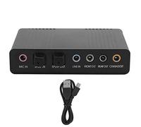 Carte Son ASHATA, DM-HD10 USB 5.1 Adaptateur Audio pour Carte Son Externe pour Enregistrement karaoké, Carte Son USB Contrôleur Audio USB avec MIC in, Front Out, SPDIF in