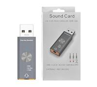 Carte Son Convertisseur USB 3.5mm Réduction de Bruit