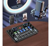 Carte Son en Direct, Carte Son Externe pour la Console, Enregistrement en Direct et Contrôle Audio interactif pour téléphone et Ordinateur 23 * 13.1 * 4.9cm Noir