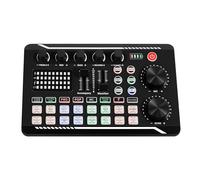 Carte son en direct et interface audio, distorseur de voix avec changeur vocal, mixeur audio stéréo Bluetooth F998, 12 effets sonores pour streaming en direct, PC, studio d'enregistrement et jeux