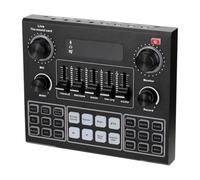 Carte Son en Direct V9, Changeur de Voix Portable 32bit Dsp | 12 Effets Sonores, 8 Niveaux de Réverbération, 3 Effets Personnalisés, Noir ABS