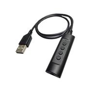 Carte son externe 3,5 mm vers USB avec contrôle du volume/micros/haut-parleur sur le bouton Off, détecte automatiquement le canal virtuel de la carte son