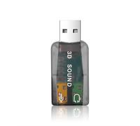 Carte son externe 3D USB 5.1,avec adaptateur Audio 3.5mm,pour ordinateur Portable,casque d'écoute,micro stéréo,convertisseur USB - Type Black