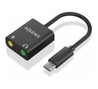 Aisens Adaptateur changeur de genre A109-0767 USB-C 2x 3,5 mm Noir