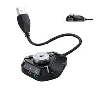Carte Son Externe - Diviseur d'Interface Portable Type-C, Jack 3.5mm Adaptateur Son USB pour Contrôle du Volume Microphone Haut-Parleur Guitare Accueil Enregistrement de Musique Streaming Channel Jeu