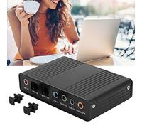 Carte Son Externe, DM HD10 USB 5.1 Ordinateur Audio Carte Son Externe Lecture NumériqueCartes D'enregistrement Numériques Adaptateur pour Entrée karaoké Mode USB Performances