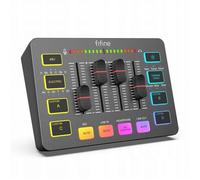 Carte son externe Fifine Carte son SC3W blanche USB avec RGB XLR 2 canaux