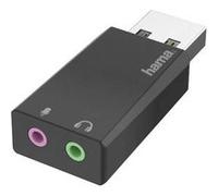 Hama Carte son externe 200323 USB 2.0 – 2x mini-jack 3,5 mm – Noir