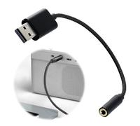 Carte Son Externe USB 0.25m, Adaptateur Câble Audio Stéréo USB vers Jack 3,5 mm (4 Pôles CTIA), pour Casque, Haut-Parleur, Microphone TRRS 4 Pôles - Compatible avec Windows, Mac OS, PS4, Linux