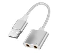 Carte son externe USB 2 en 1 pour écouteurs et microphone, cordon adaptateur son HiFi pour jeux et streaming