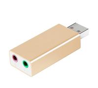Carte son externe USB 3,5 mm pour casque et microphone - Dissipation efficace de la chaleur pour casque de jeu, ordinateur portable