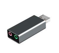 Carte son externe USB 3,5 mm pour casque et microphone - Dissipation efficace de la chaleur pour casque de jeu, ordinateur portable