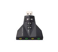 Carte son externe USB 3D audio double virtuel 7.1 USB 2.0 adaptateur Plug & Play pour ordinateur portable, PC, fabrication créative et exquise