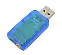 carte son externe USB 5.1,adaptateur Audio pour casque,micro stéréo 3D,prise USB vers 3.5mm,pour Mac,PC,ordinateur Android et Windows - Type Blue