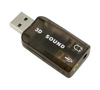 Carte son externe USB 5.1 canaux interface audio avec Xear 3D support bouton de volume numérique pour ordinateur de bureau, ordinateur portable, ordinateur portable (noir)