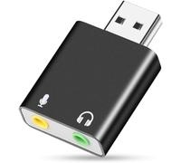 Carte Son Externe USB Adaptateur, focombance 3.5mm Carte Son USB Jack Audio stéréo pour PC Windows et Mac Linux, Laptops, Desktops, PS5. Plug and Play Mini Mixer, Aucun Pilote nécessaire DJ Set 3