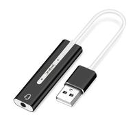 carte son externe USB C vers Jack 3.5mm, adaptateur de casque Audio Microphone pour Macbook PC portable [E46C29E]
