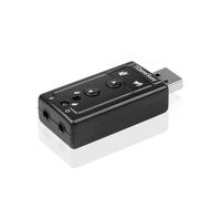 Carte son externe USB pour écouteurs,7.1 canaux,interface audio 3.5mm,haut-parleur pour P1,7,8,Android,Linux,Mac OS - Type black
