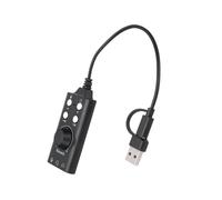 Carte Son Externe USB Type-C, Adaptateur Microphone et Casque pour Ordinateur Portable et Téléphone, Changeur de Voix, Branchez et Jouez