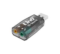 Carte Son Externe USB vers 2x Jack 3.5mm Audio Microphone Surround 5.1 noir
