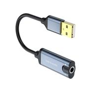 Carte son externe USB vers adaptateur son stéréo 3,5 mm pour casque et micro pour ordinateur portable