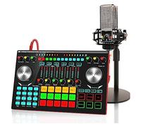 Carte Son for la Diffusion en Direct, Carte Son G5 Pro Live et Ensemble d'équipement de Podcast de Microphone, kit Tout-en-Un