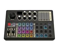 Carte son live et interface avec plusieurs effets de mixage DJ, changeur de voix et lumière LED Pour Professionnels
