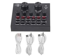 Carte son live USB externe avec mixeur audio, appareil d'enregistrement karaoké, volume réglable, réduction intelligente du bruit et multiples
