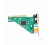 Carte Son PCI Canal 4.1 pour Ordinateur de Bureau avec Puce CMI8738, Surround Stéréo, SNR 120 DB, Interface PCI, Bibliothèque de Sons DLS, 4 Canaux, Lecture Duplex Intégral,