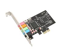 Carte Son PCI, PCIE 5.1 Carte Son pour Ordinateur 6 Canaux Surround Sound 24bit 48KHz Carte Son Interne avec Interface PCI Express pour Karaoké Home Cinéma Jeux 3D