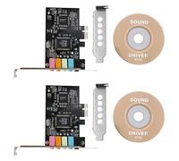 Carte son PCIe 2X 5.1, audio surround 3D PCI Express pour PC avec performances directes ?lev?es et support bas