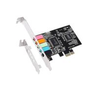Carte son PCIe 5.1 avec puce CMI8738, équerre à profil bas, audio stéréo 3D compatible avec Windows 11/10/8/7/Vista/XP 32/64 bits