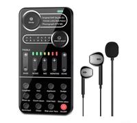 Carte son portable conviviale avec 9 effets, idéale pour chanter en direct sur téléphones et PC (jeu de cartes son)