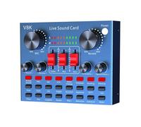 Carte son professionnelle de diffusion en direct, mixeur audio sans fil, changement de voix d'effets DJ, table d' multifonction pour karaoké, podcasts et studio à domicile