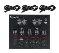Carte Son Professionnelle USB en Métal pour Diffusion et Chant | Réglage du Volume, Effets Variés, Basses Ajustables, Performance Élevée, Noir, pour Streaming et Enregistrement