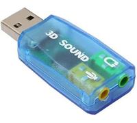 Carte son stéréo externe 5.1 USB 2.0 vers 3D Audio Carte son Adaptateur virtuel 5.1 canaux pour Windows et Mac, PC, ordinateur portable avec casque et microphone 3,5 mm