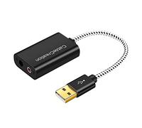 Carte son stéréo externe USB 3,5 mm Adaptateur USB 5.1 canal USB vers microphone pour PC portable