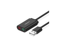 Ugreen Carte son USB 2.0 G Adaptateur USB-A vers jack 3,5 mm stéréo 15 cm noir