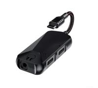 Carte son USB 3 en 1 pour PC de jeu mobile - Interface audio externe avec surround virtuel et suppression du bruit - Unité portable ABS noire 16 x 10 x 2,5 cm