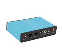 Carte Son USB 5.1 Canaux, Interface Multiple, Mise à Niveau du Son PC, Taux D'échantillonnage 48 KHz, Carte Son Externe USB (Blue)