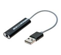 Carte son USB-A sortie-entrée Audio Stéréo Uni-Jack 3.5 mm
