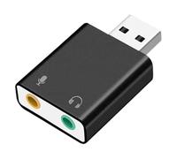 Carte Son USB - Adaptateur 7.1 En Alliage D'aluminium, Convertisseur D'interface Audio 3,5 Mm, Carte AudioExterne Plug And Play Pour PC Portable Prend En Charge Son Stéréo Pour Le Streaming
