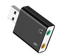 Carte son USB - adaptateur audio compact, interface USB externe | Carte son en aluminium en alliage en alliage pour l'ordinateur portable, le PC et l'utilisation des jeux, améliore les performances au
