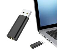 Carte son USB : adaptateur audio sans pilote avec conception de prise portable | Convertisseur audio externe pour appareils informatiques, utilisation de écouteurs, édition multimédia, appels D