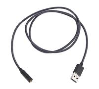 Carte son USB adaptateur de son stéréo externe avec son clair coque en alliage d'aluminium Plug Play pour PC ordinateur portable casque haut-parleurs noir